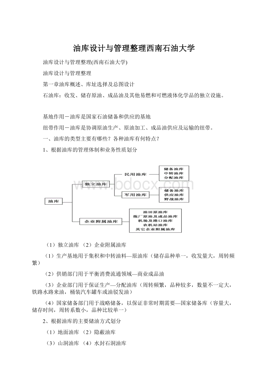 油库设计与管理整理西南石油大学.docx