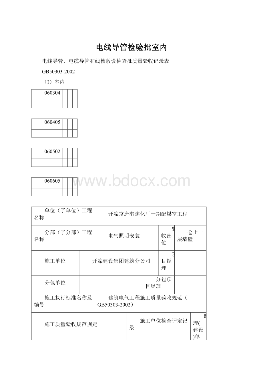 电线导管检验批室内.docx_第1页