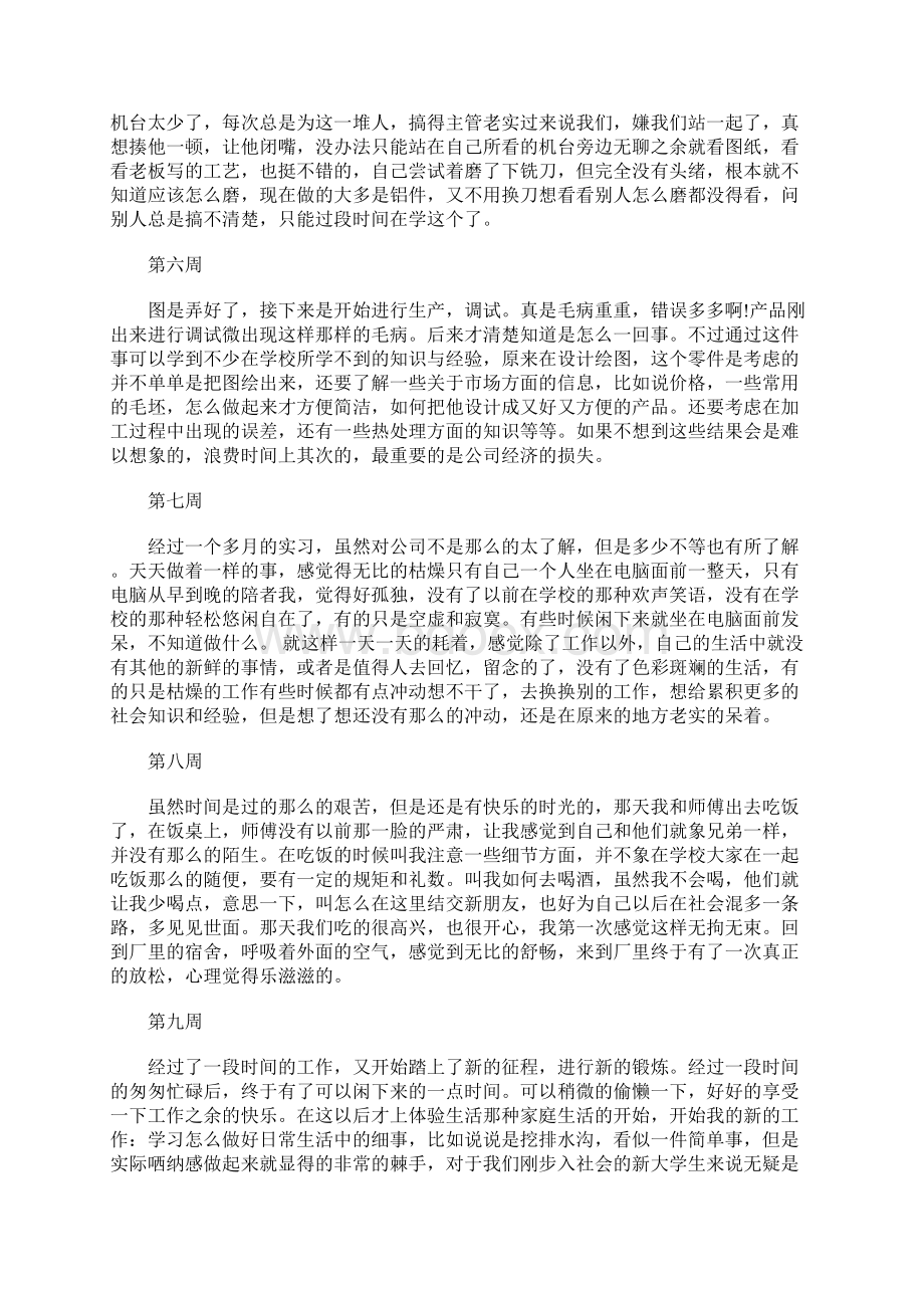 大学生工厂实习周记25篇docx.docx_第2页