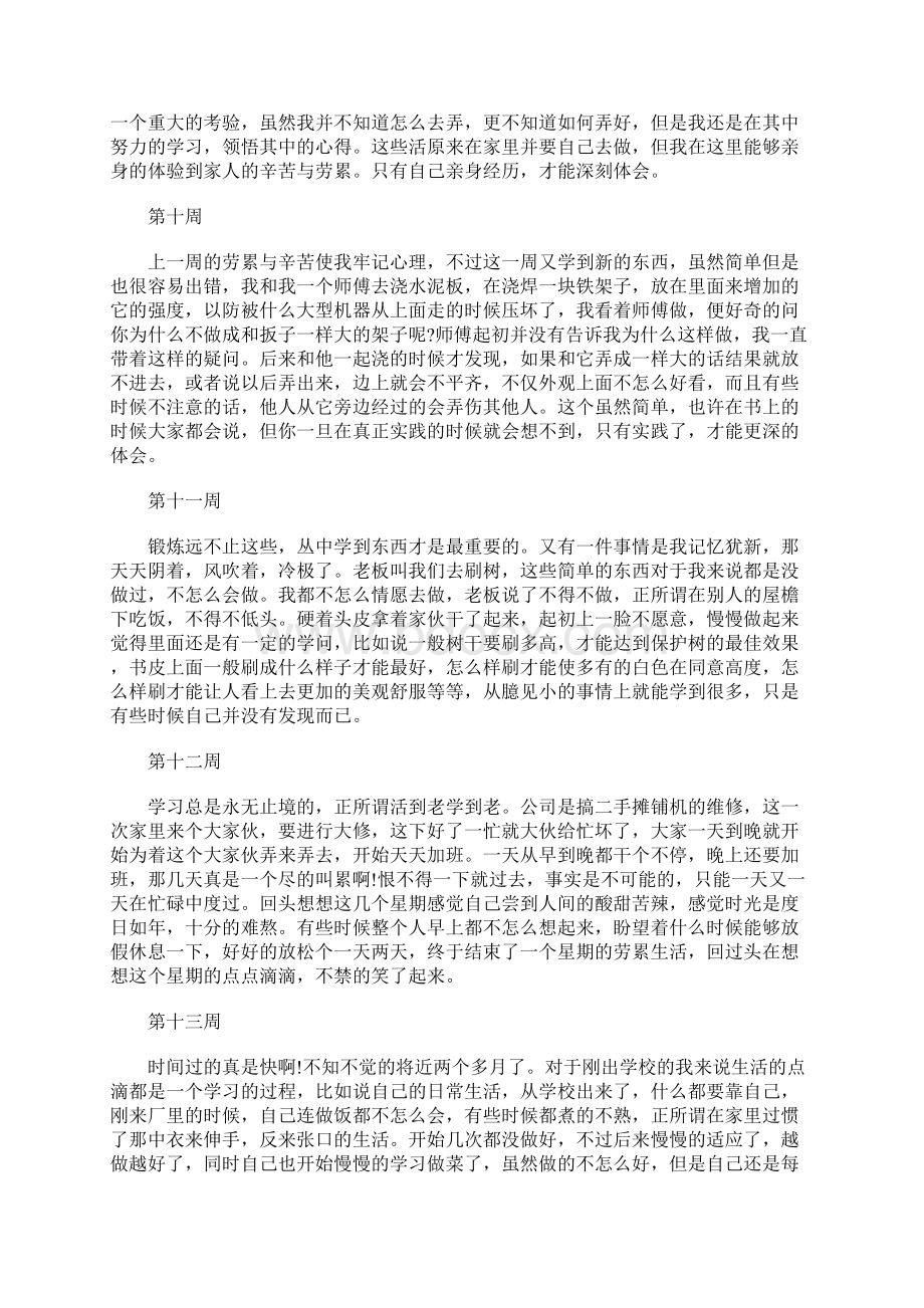 大学生工厂实习周记25篇docxWord下载.docx_第3页