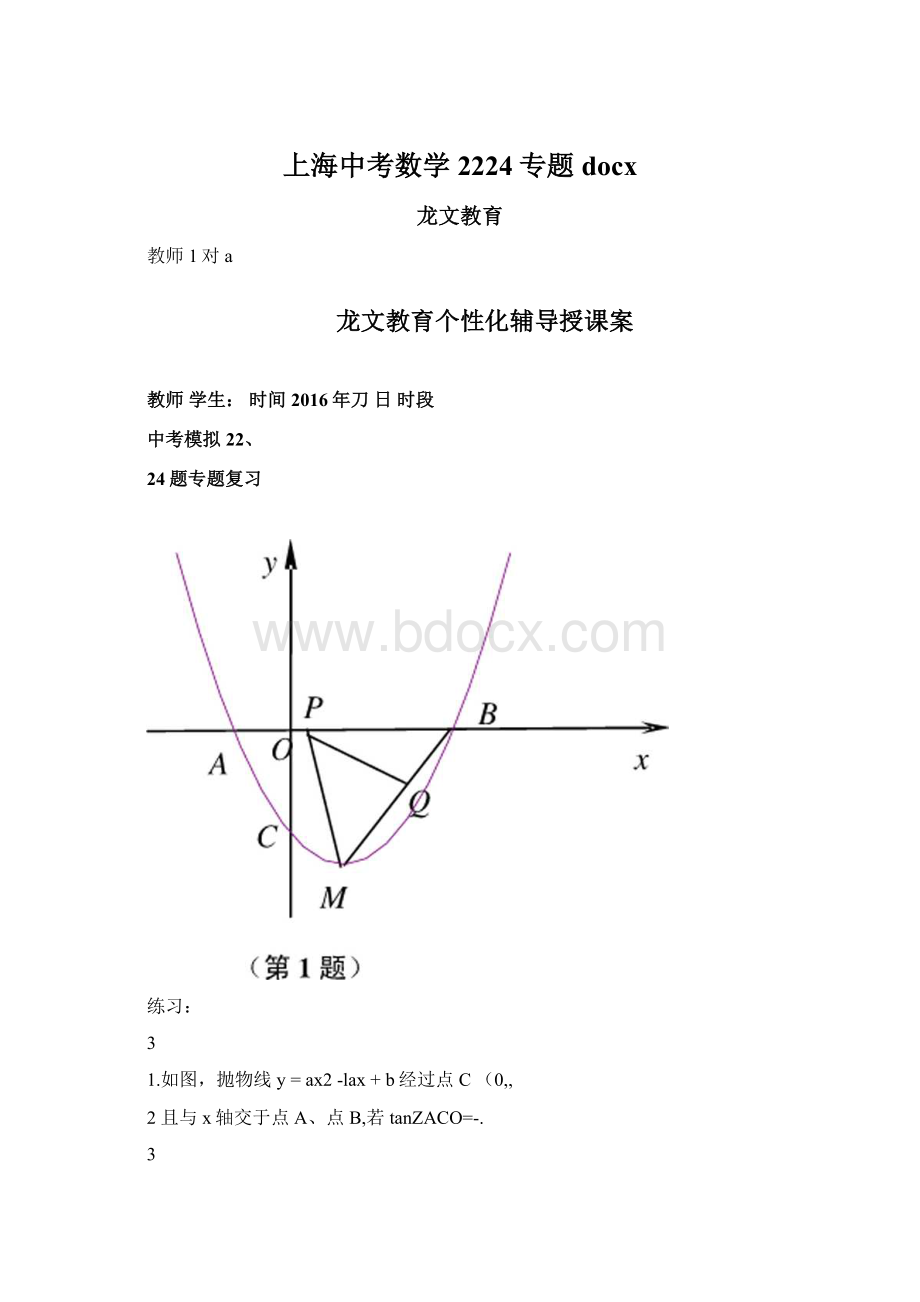 上海中考数学2224专题docxWord格式文档下载.docx