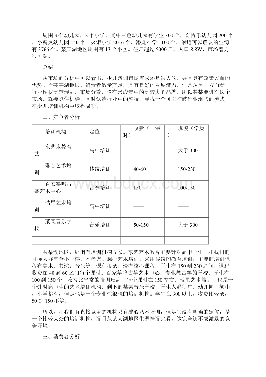 少儿美术培训班策划方案书Word格式文档下载.docx_第3页