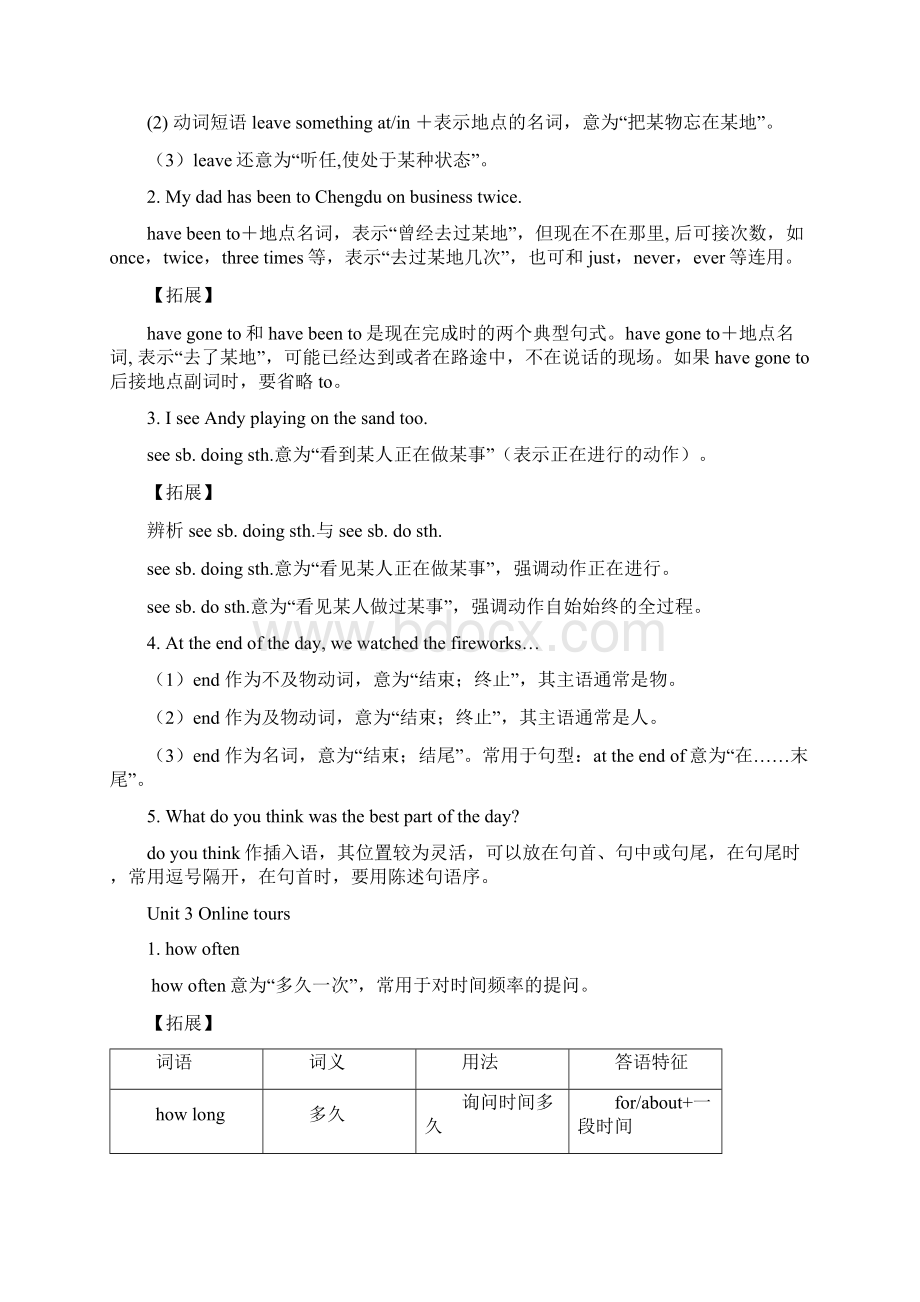 初二英语下册知识点总结学生版电子教案Word下载.docx_第3页