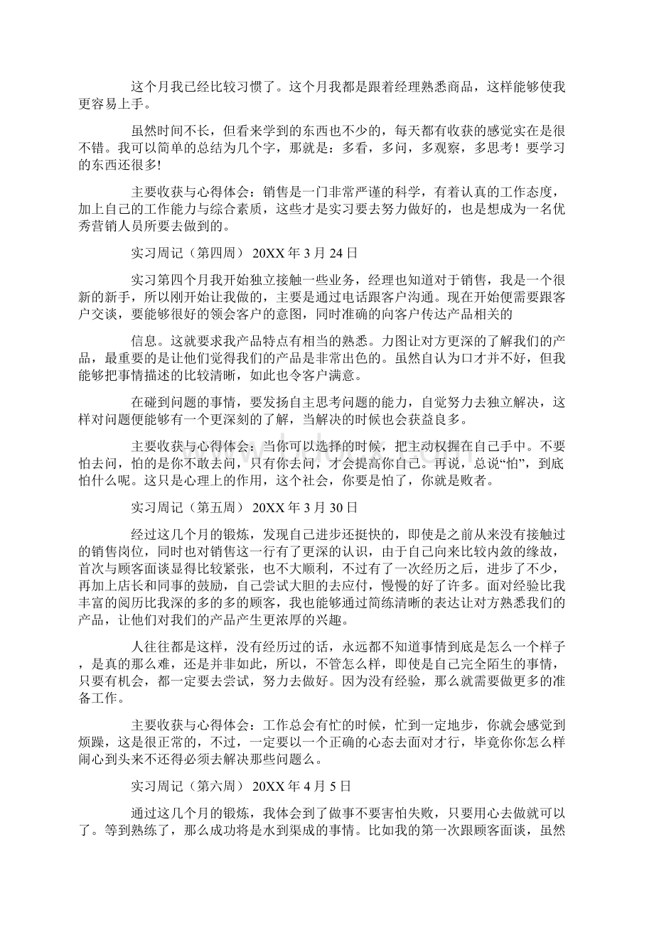 店员实习周记精选范文汇总.docx_第2页