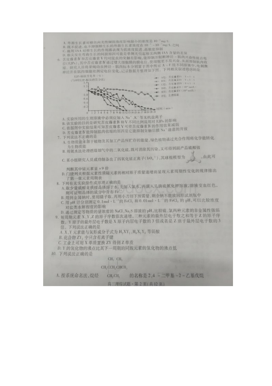 杭州二模理科综合Word文档格式.docx_第2页