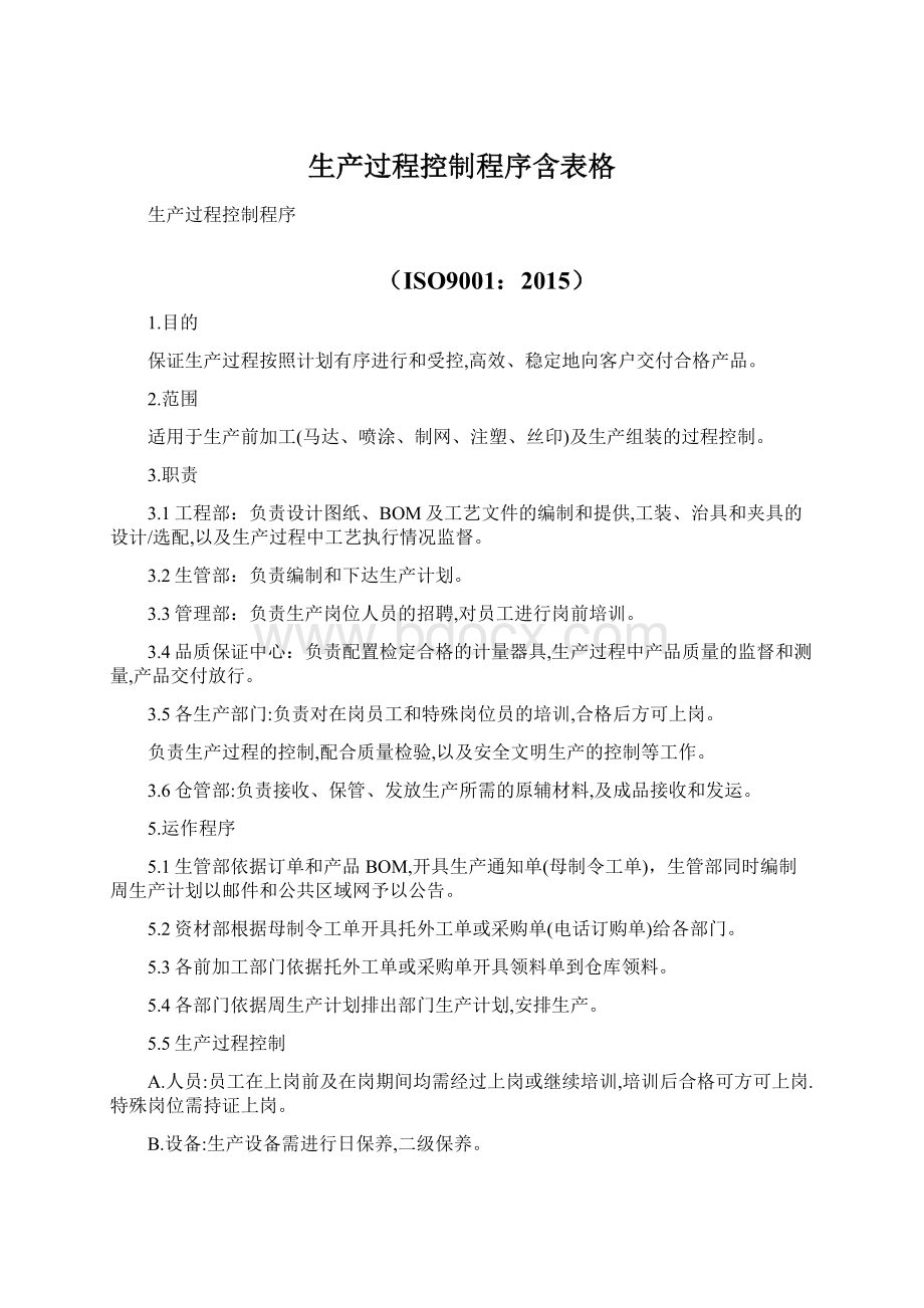 生产过程控制程序含表格Word文档格式.docx