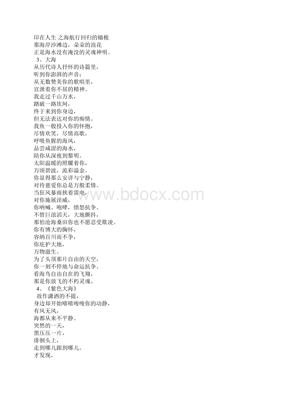 写大海的现代诗Word下载.docx_第2页