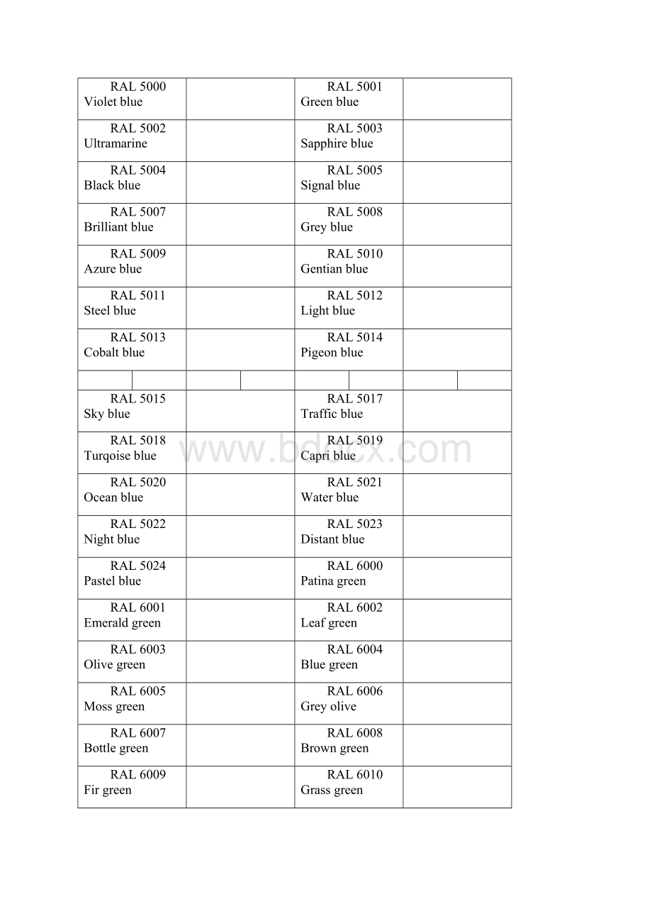 RL国际色对照表标准色卡.docx_第3页