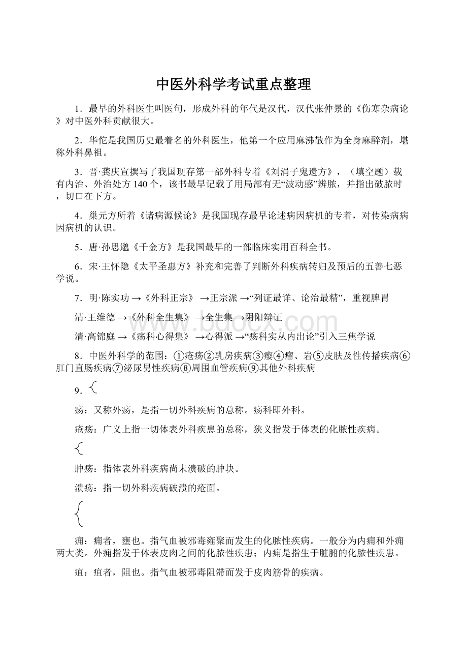 中医外科学考试重点整理文档格式.docx_第1页