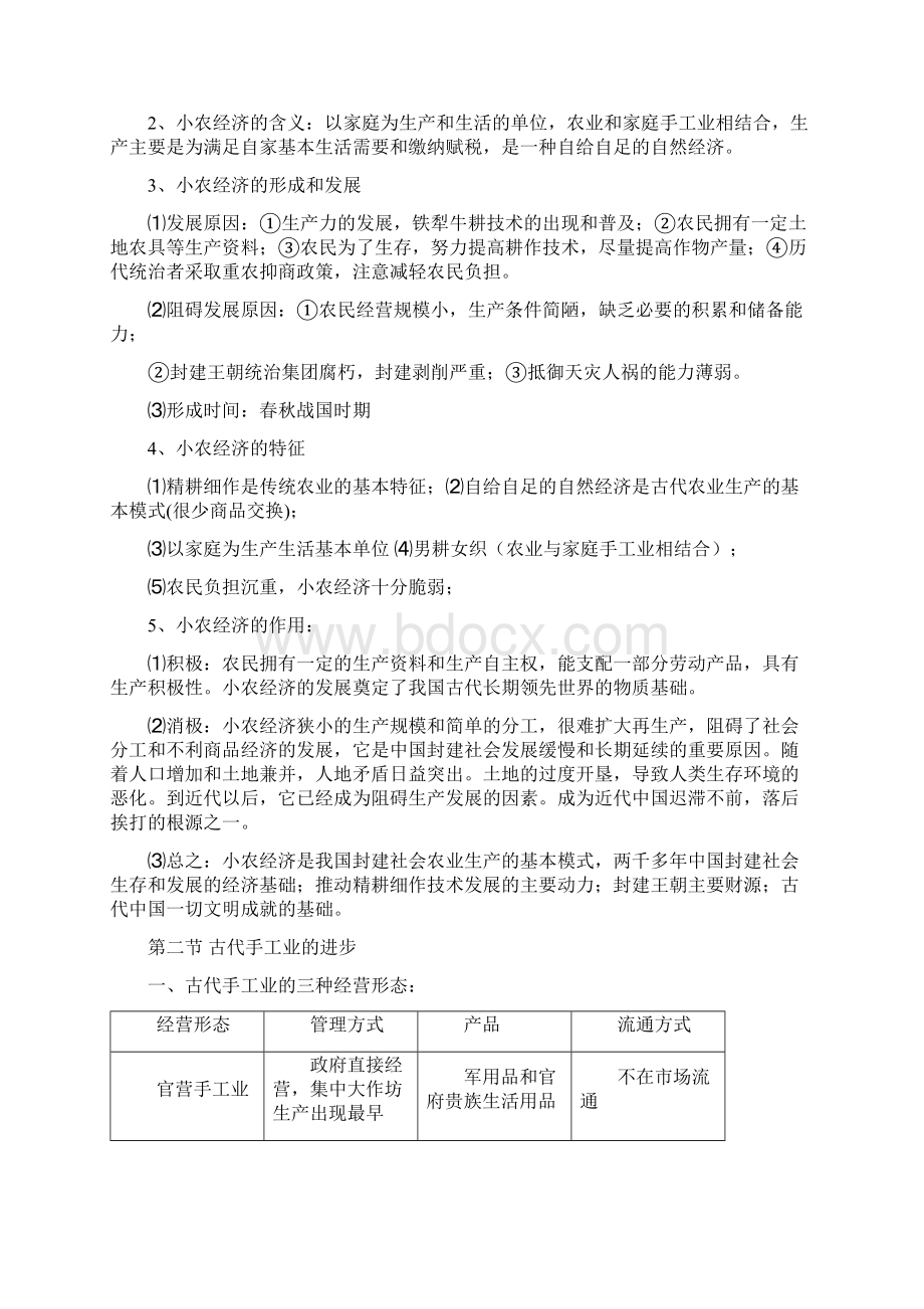 一轮复习必修二 经济史Word文档下载推荐.docx_第3页