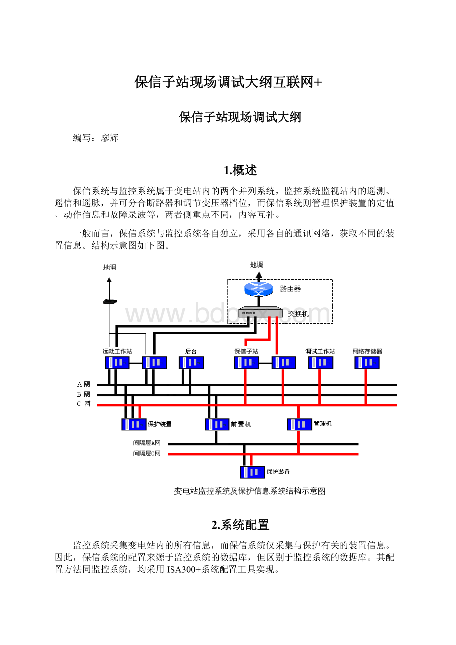 保信子站现场调试大纲互联网+.docx_第1页