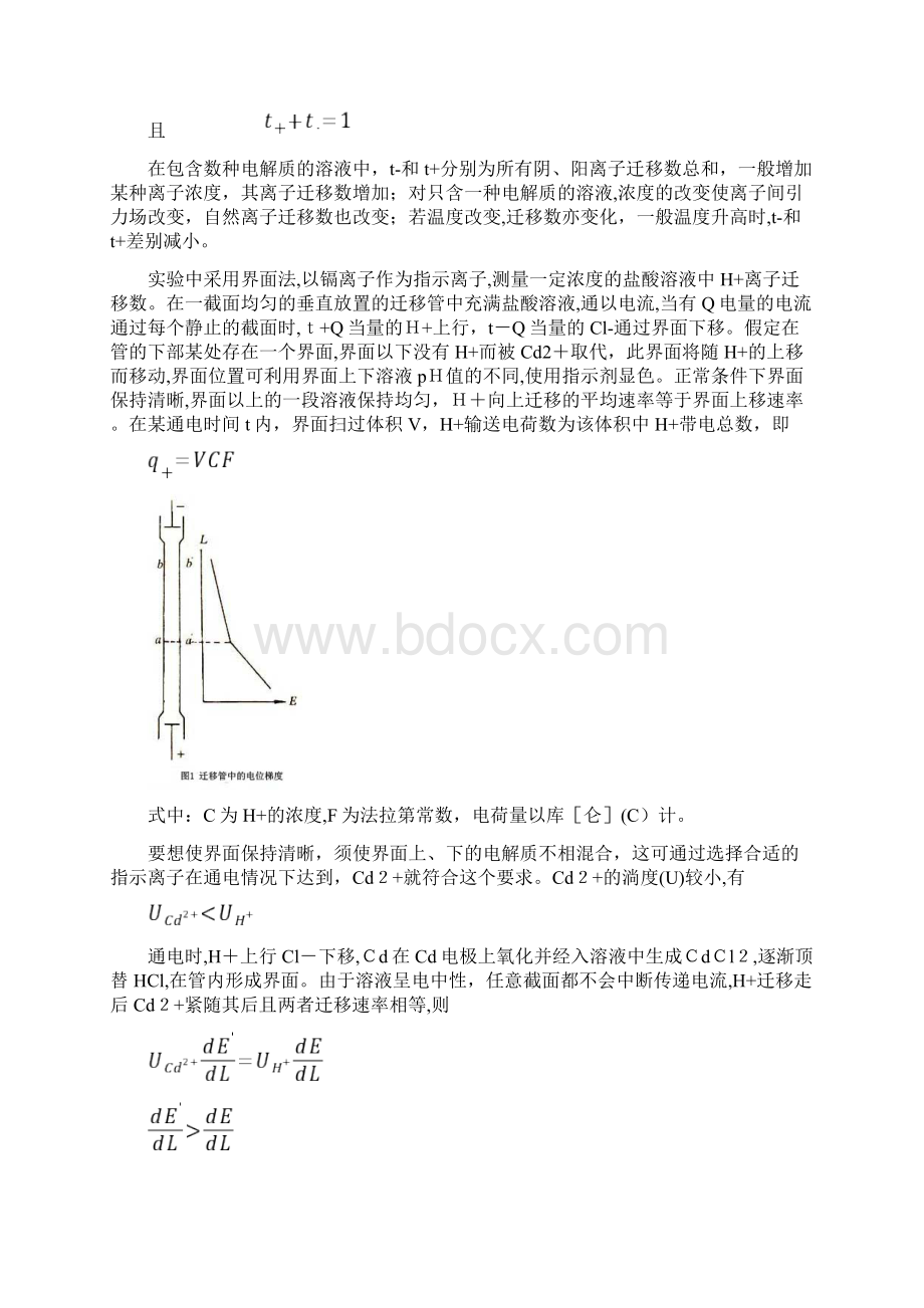 离子迁移数的测定实验报告Word格式文档下载.docx_第2页