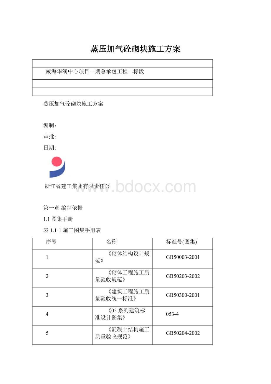 蒸压加气砼砌块施工方案Word文档下载推荐.docx_第1页