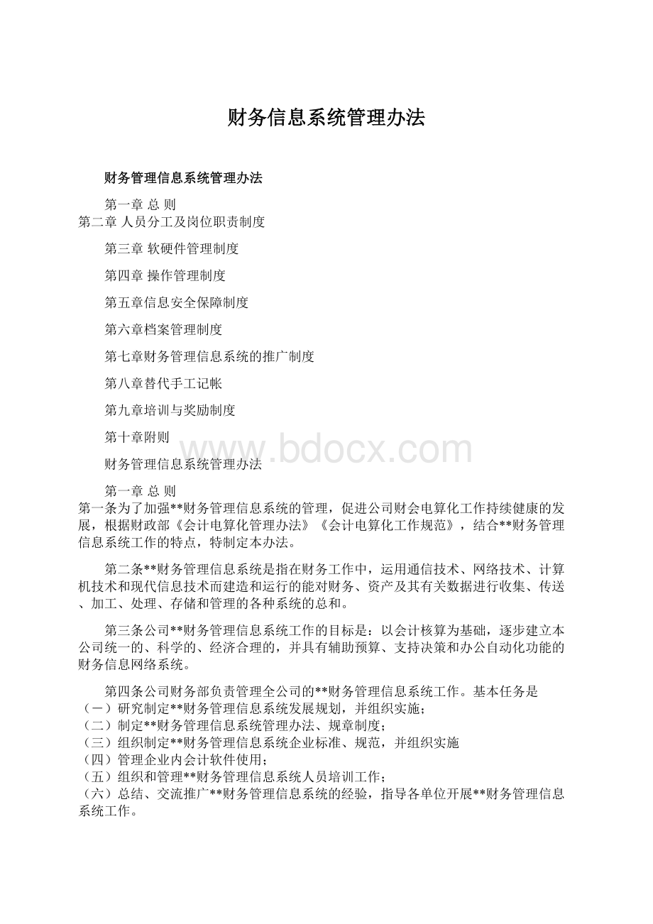 财务信息系统管理办法.docx