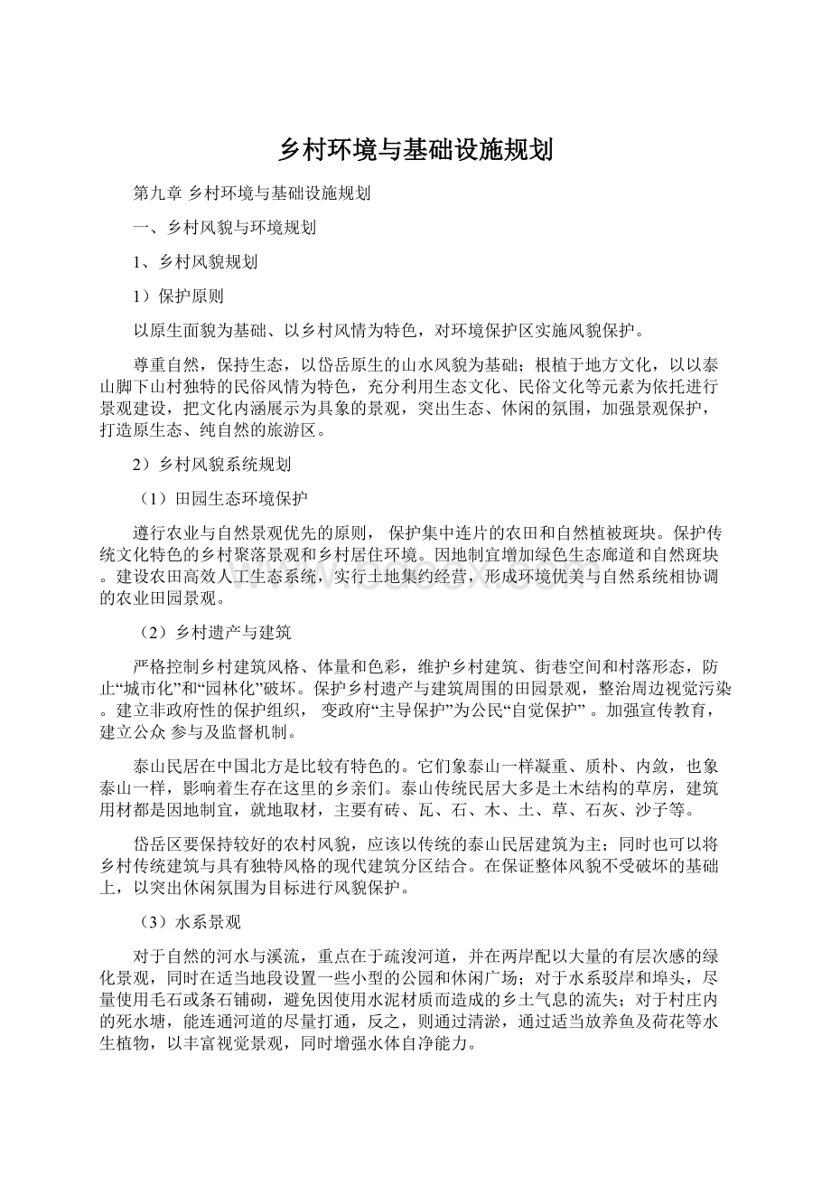 乡村环境与基础设施规划.docx