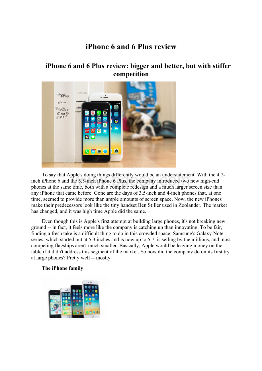 iPhone 6 and 6 Plus review.docx_第1页