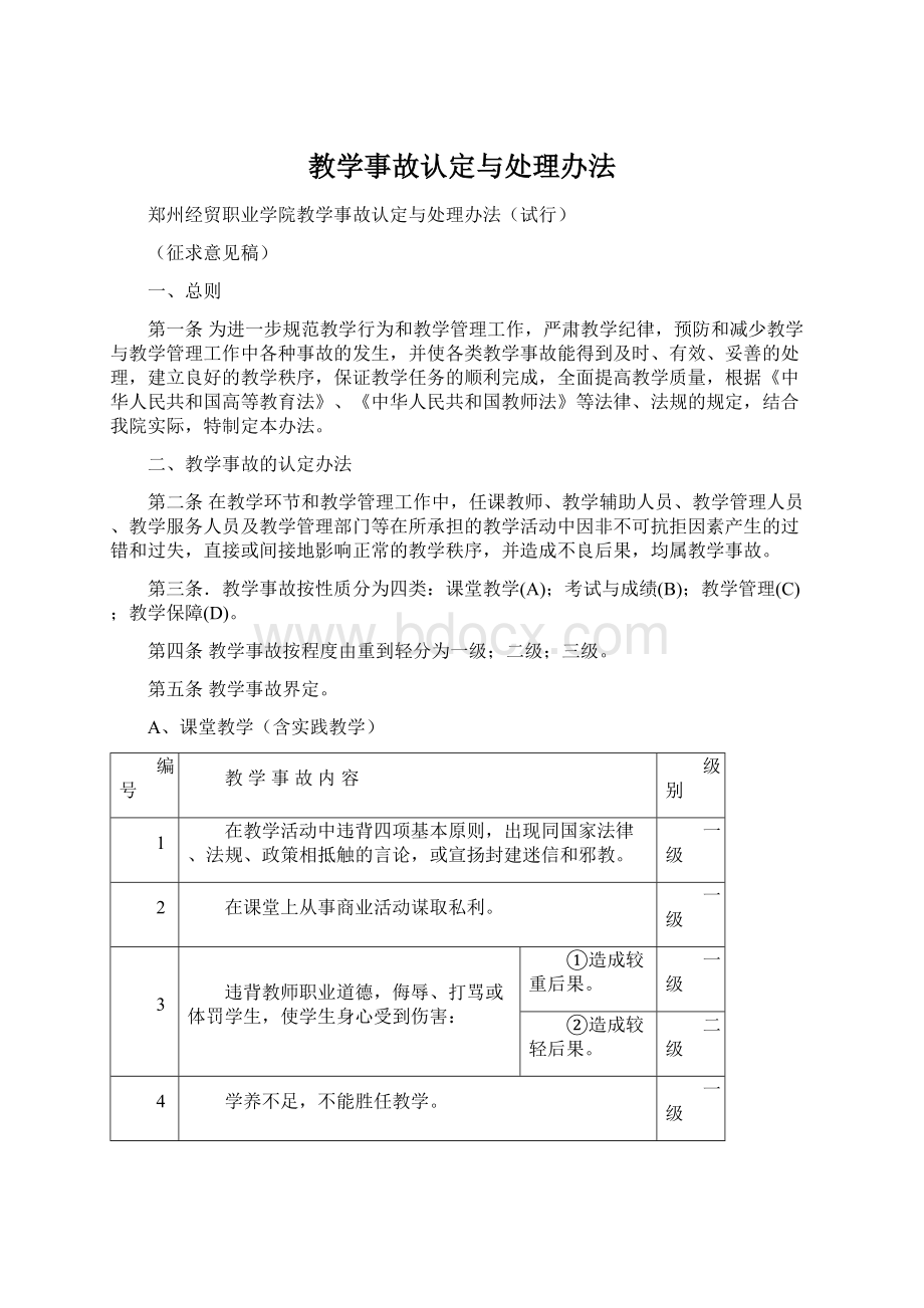 教学事故认定与处理办法Word格式文档下载.docx_第1页