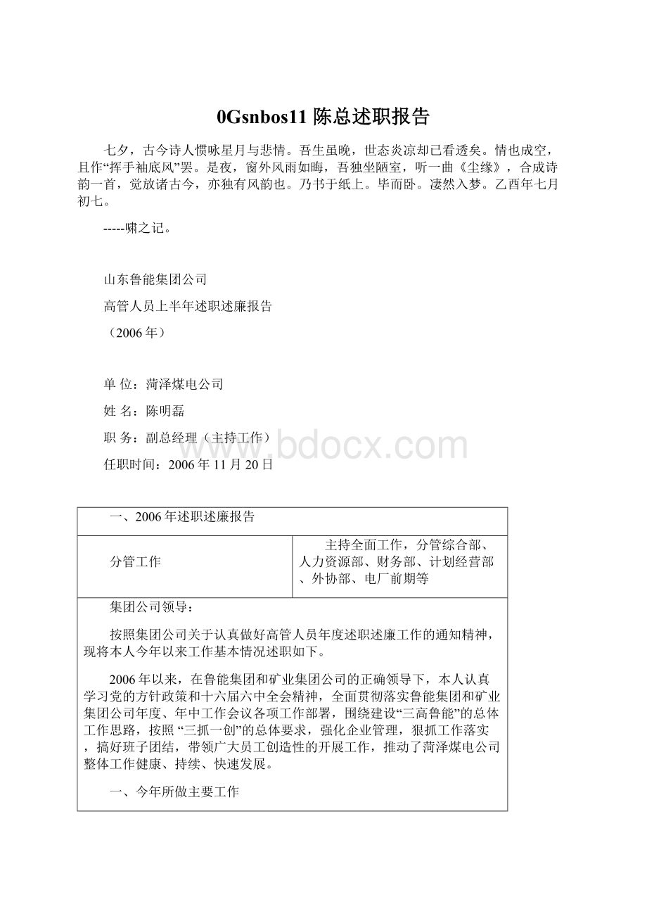 0Gsnbos11 陈总述职报告Word文档格式.docx