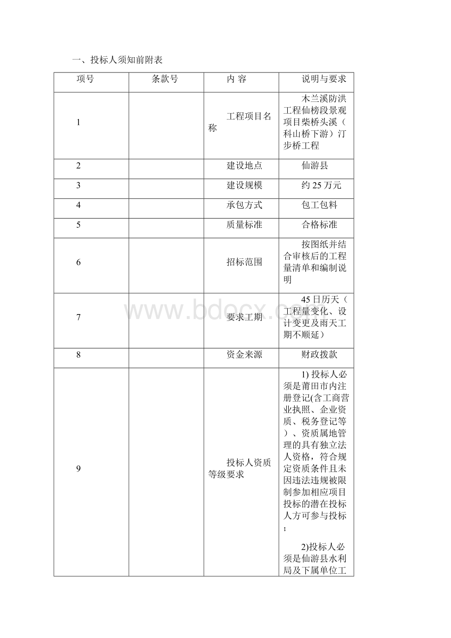 木兰溪防洪工程仙榜段景观项目柴桥头溪范本模板Word格式文档下载.docx_第2页