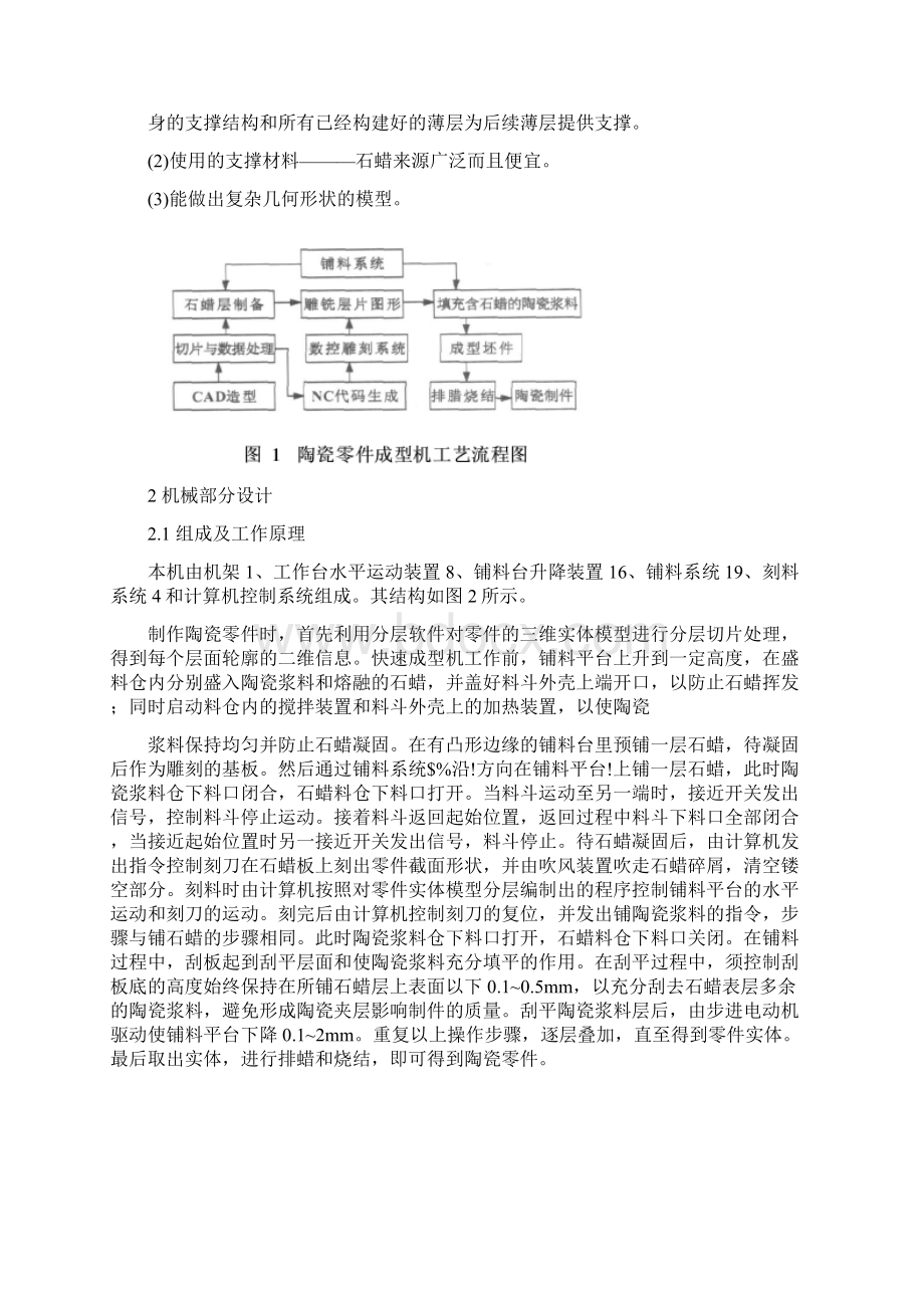 机电一体化系统设计基础专题报告陶瓷零件快速成型机AWord格式.docx_第2页