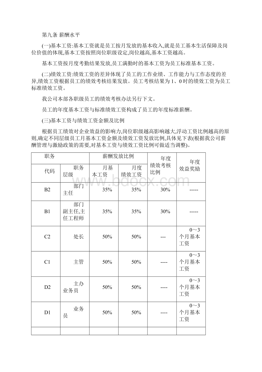 国有企业薪酬管理制度Word文档下载推荐.docx_第3页