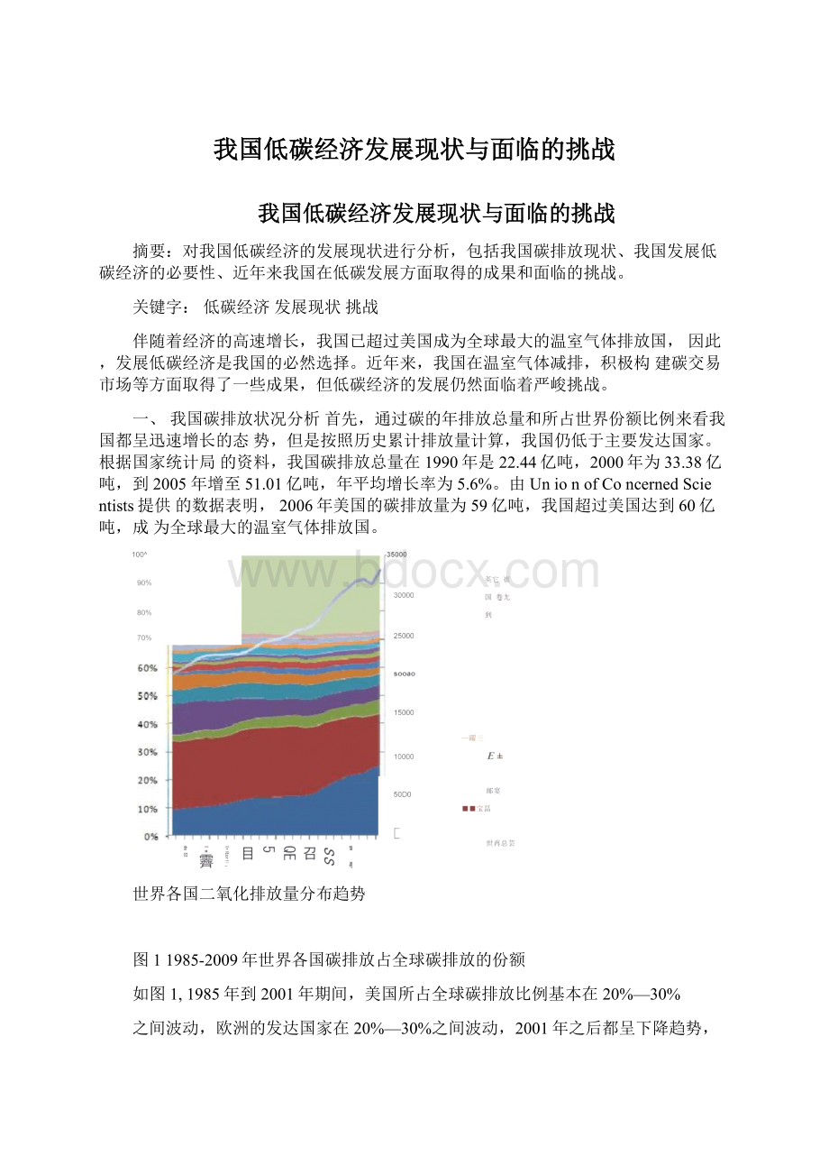 我国低碳经济发展现状与面临的挑战Word下载.docx