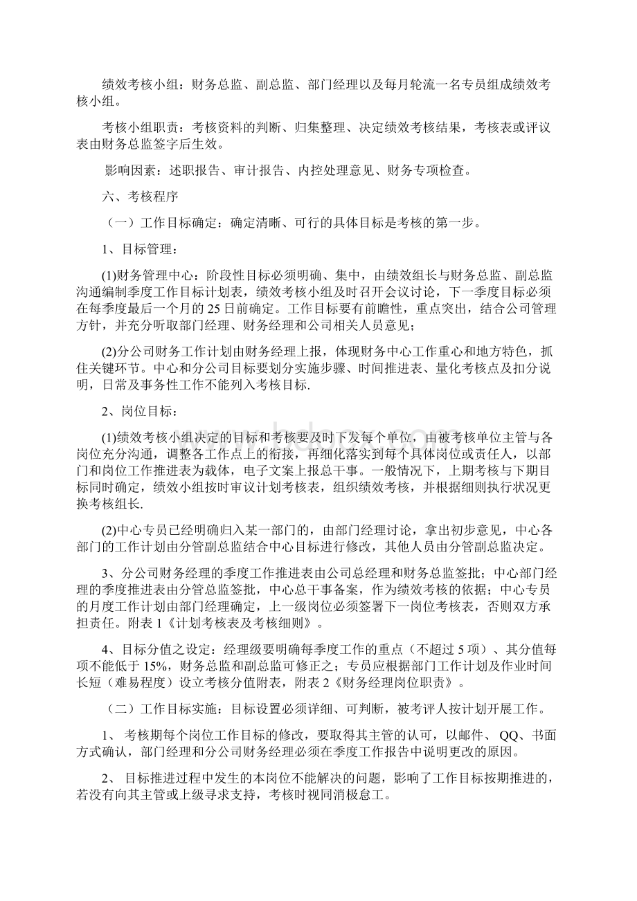 财务管理中心绩效考核细则7.docx_第2页