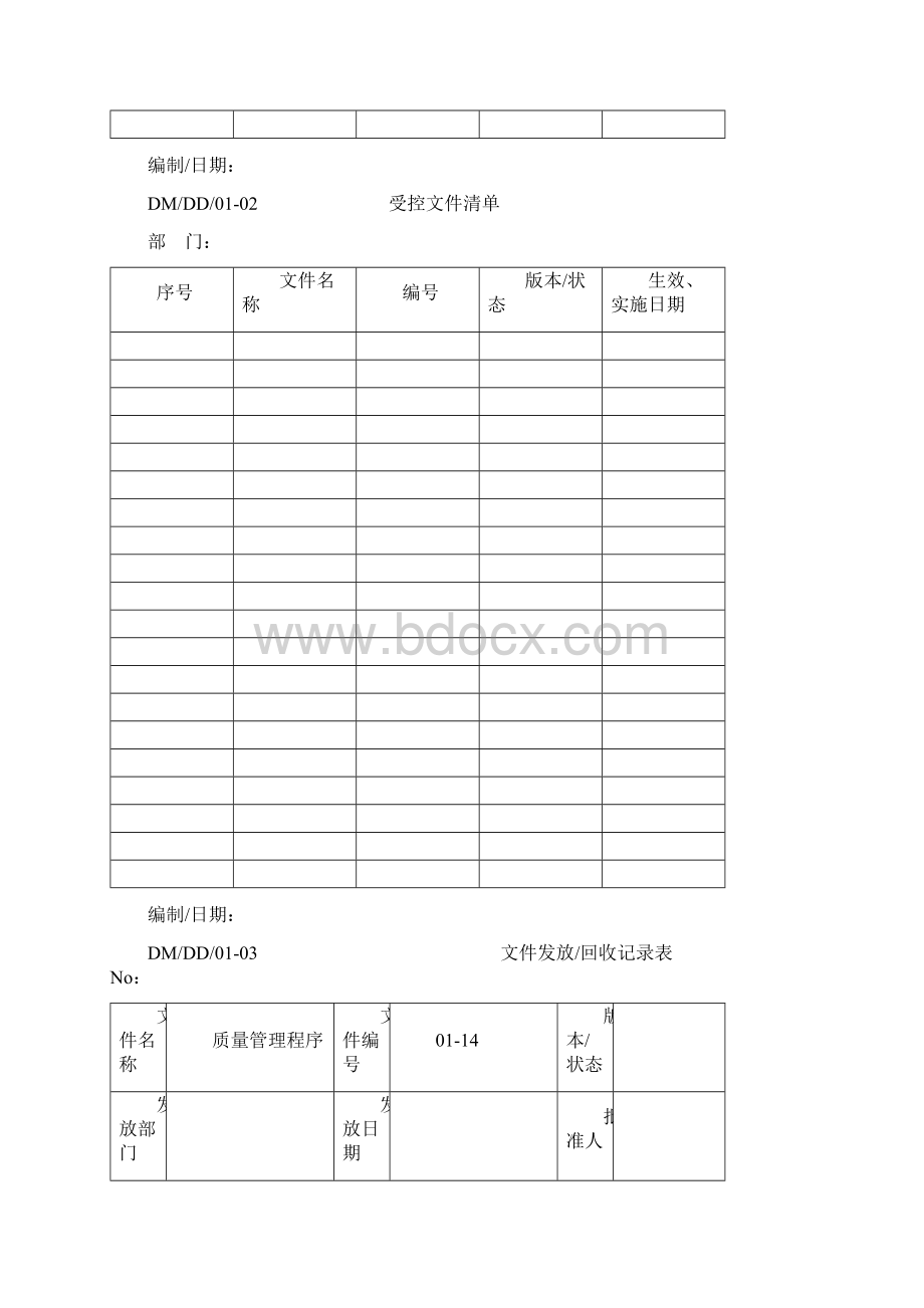 最新医疗器械 程序文件 记录表全套资料.docx_第2页