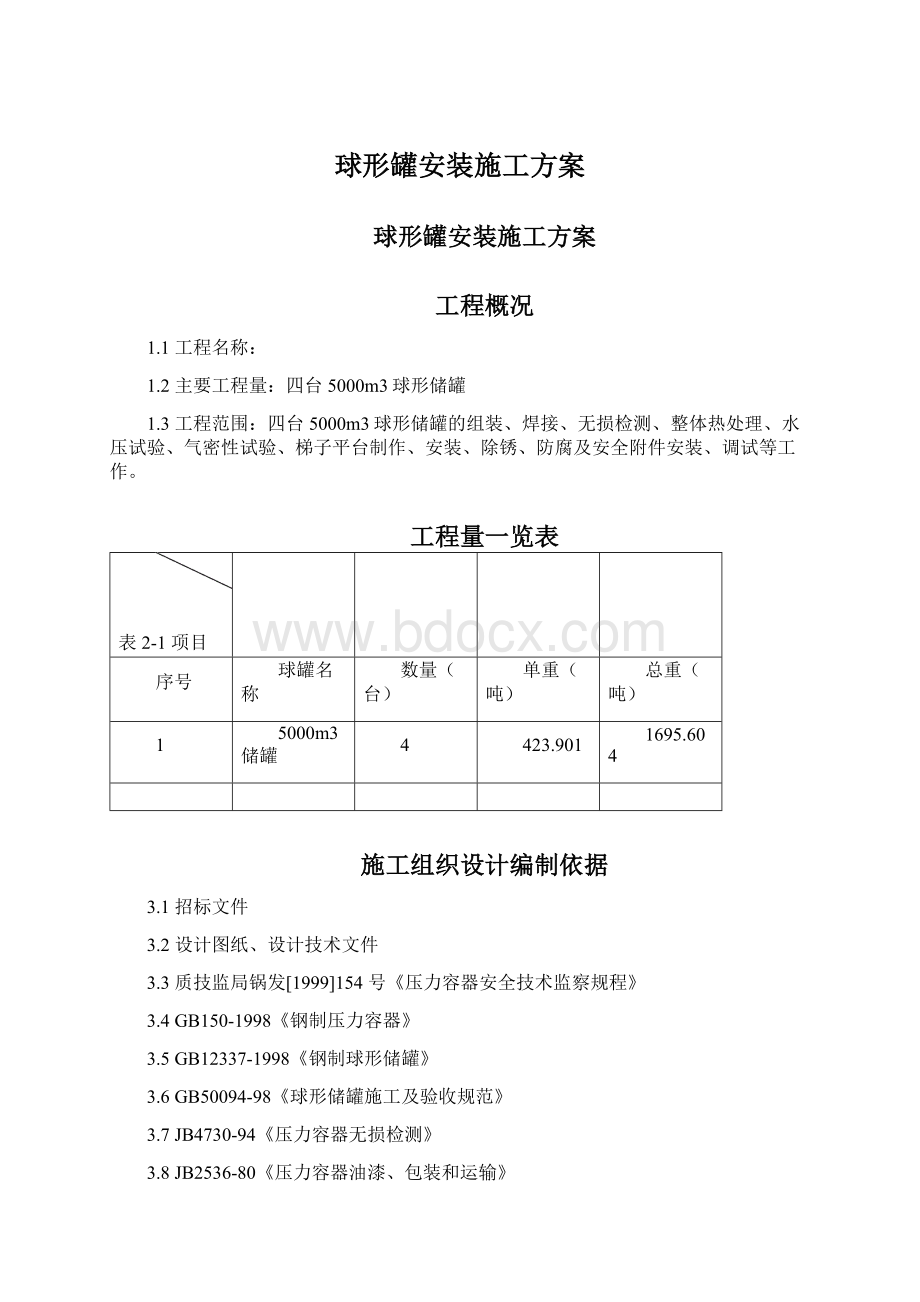 球形罐安装施工方案.docx_第1页