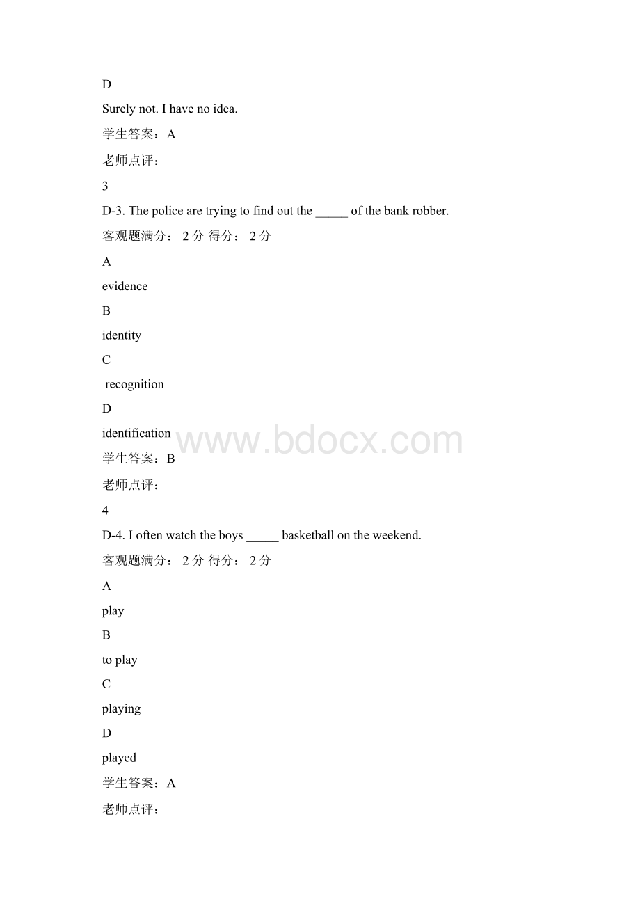 江苏开放大学大学英语B1形成性考核作业4Word格式.docx_第2页