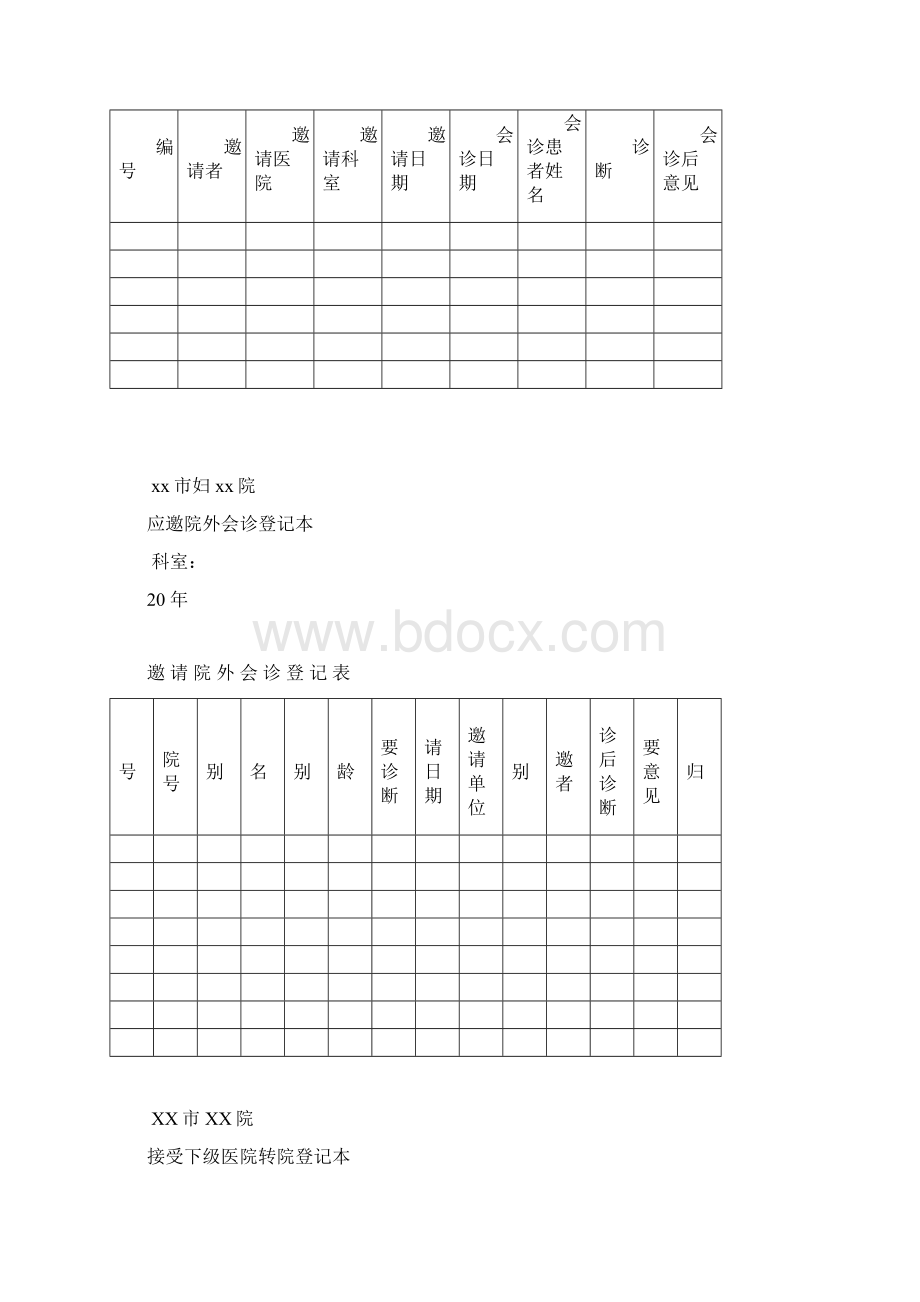 医院各类登记表精编文档doc.docx_第2页