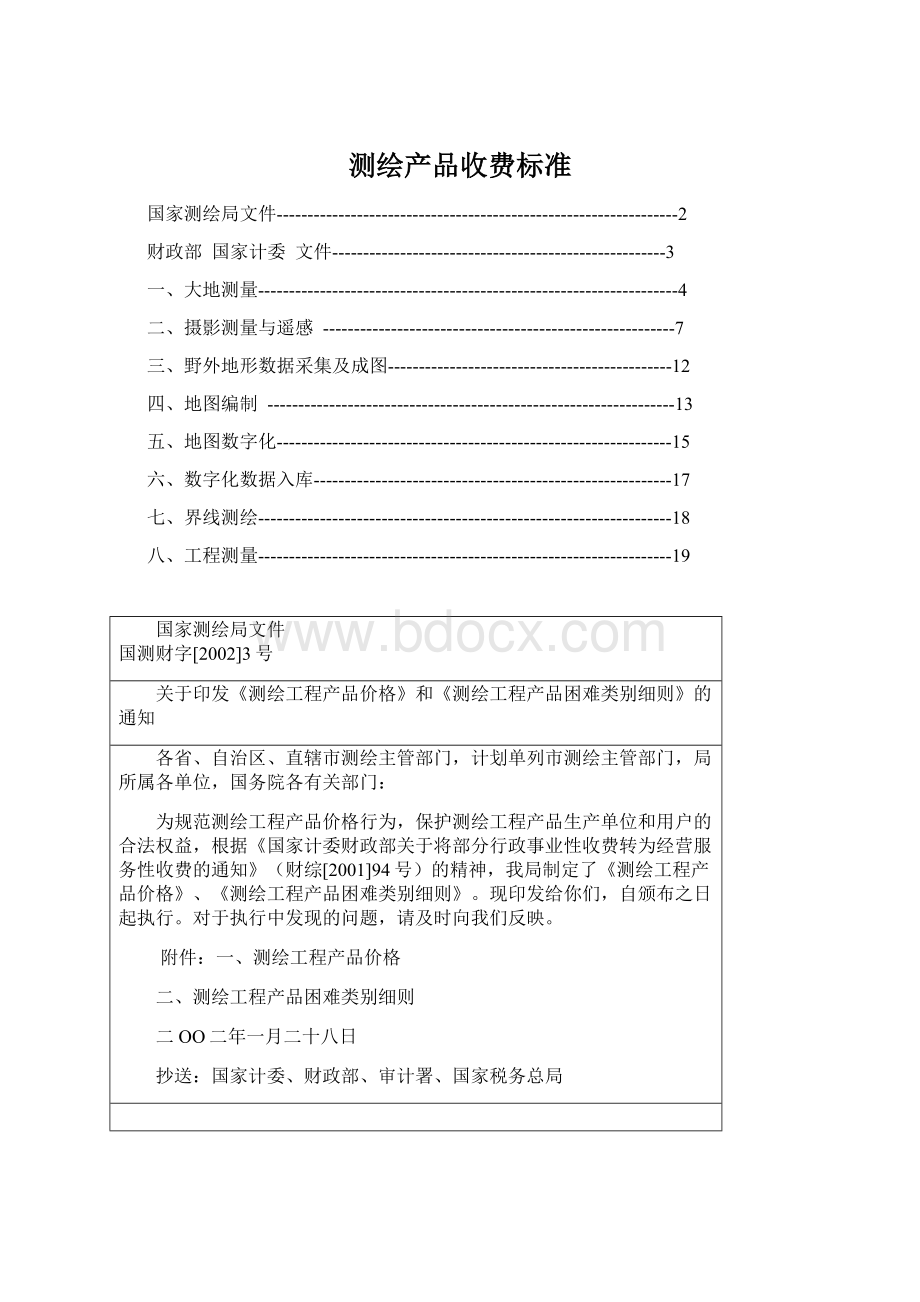 测绘产品收费标准.docx_第1页