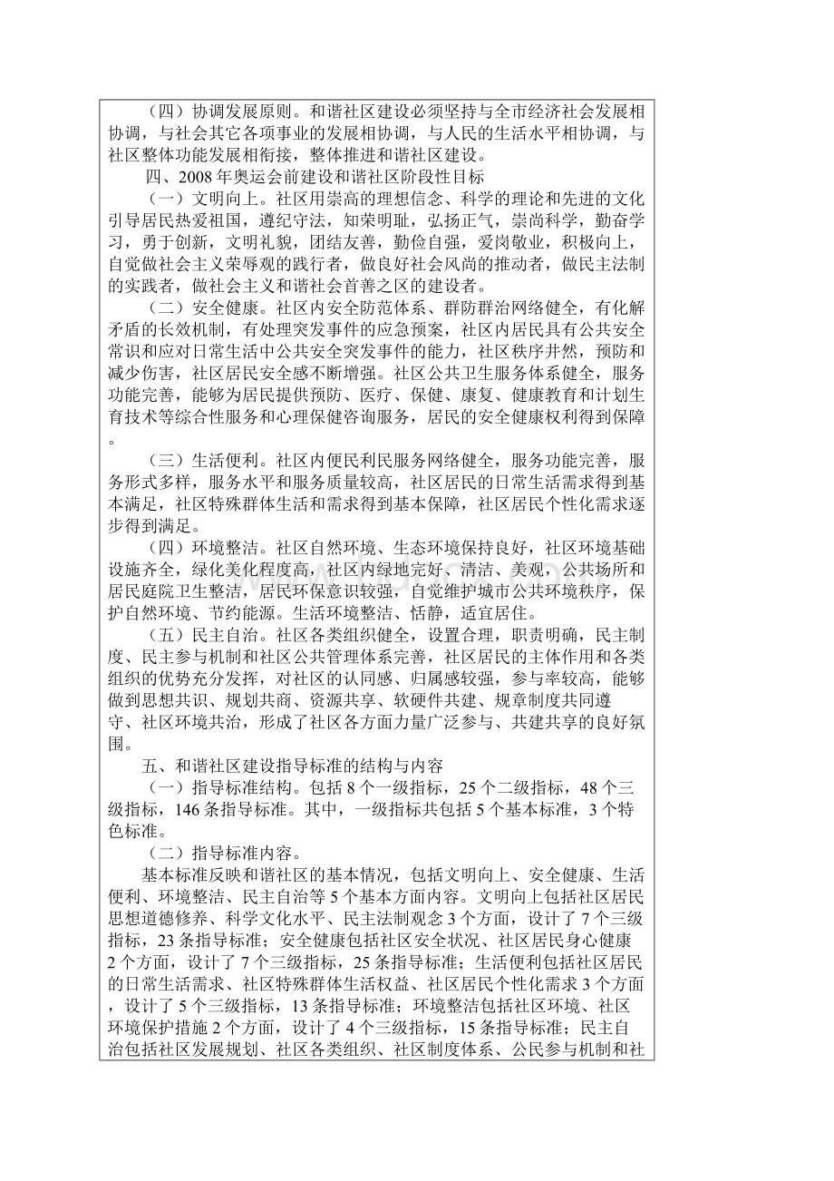 北京市和谐社区建设指导标准Word文档格式.docx_第2页