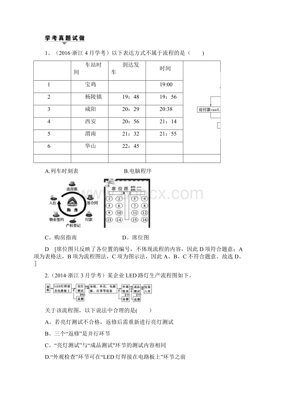 一轮浙江通用技术选考练习2第2单元 流程与设计含答案.docx_第3页