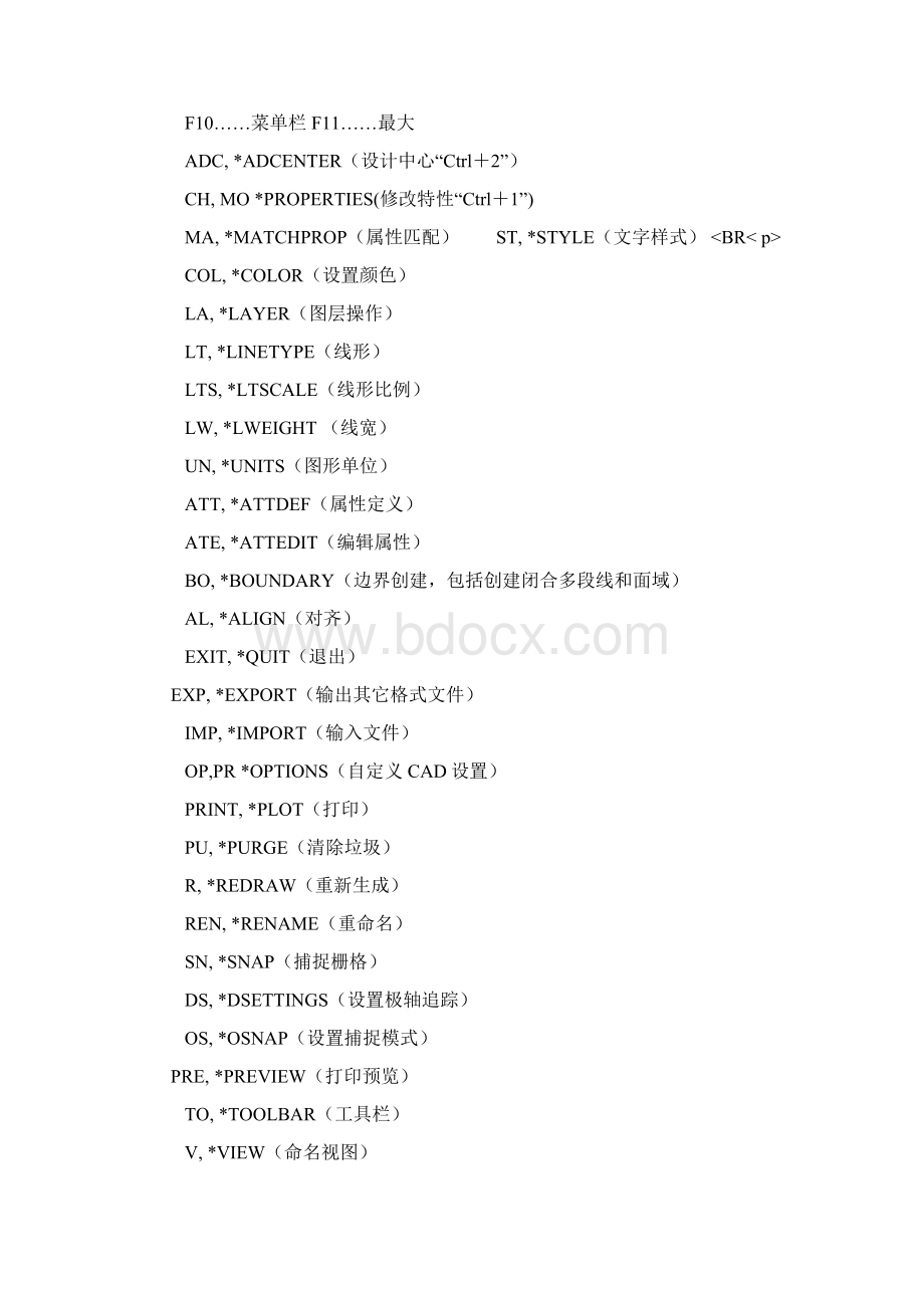 CAd+cass快捷键命令大全.docx_第3页