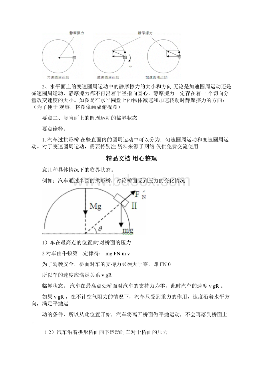 人教版高中物理必修二知识点整理及重点题型梳理生活中的圆周运动提高.docx_第2页