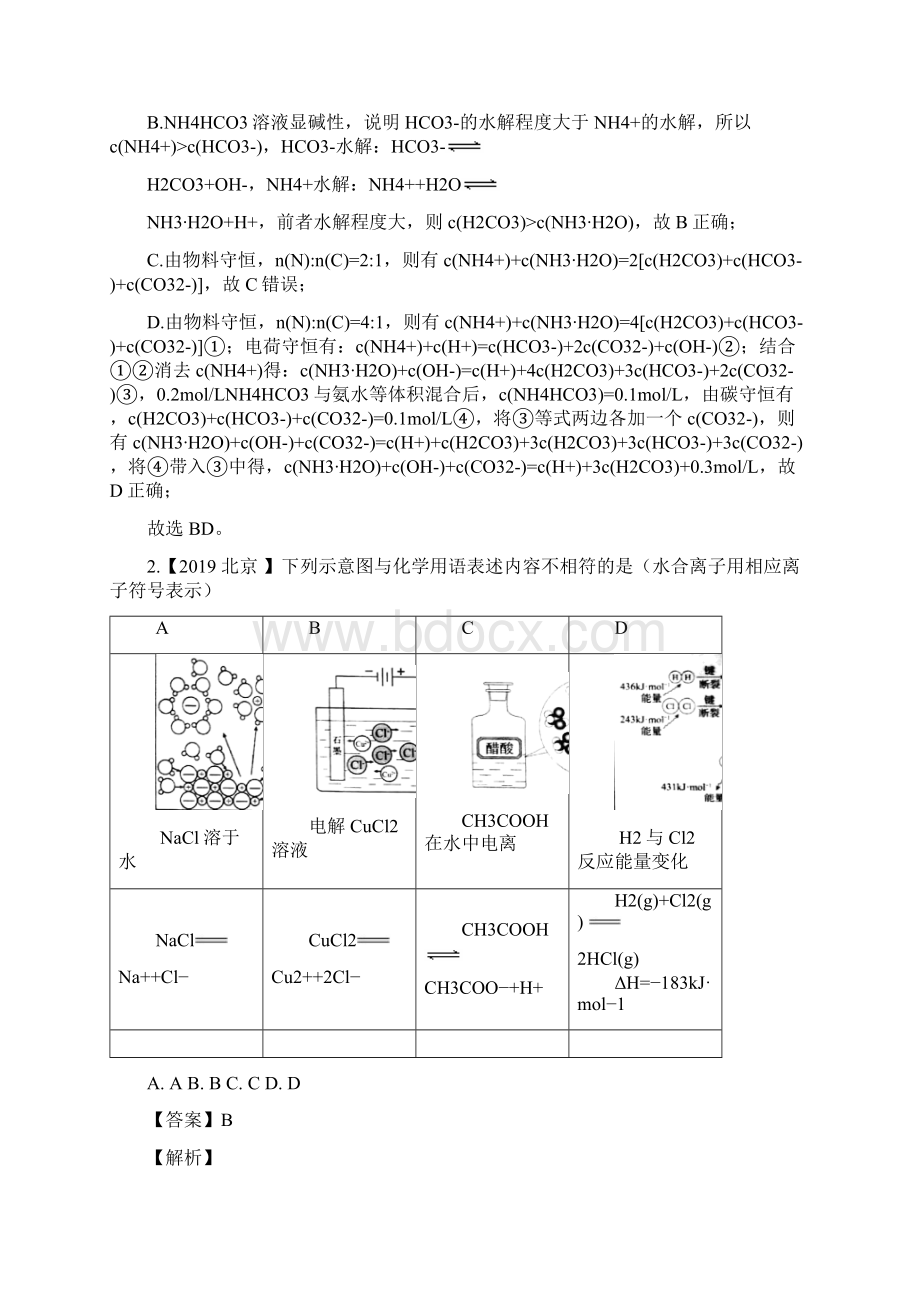 高考化学真题专题分类汇编 专题十三 水溶液中的离子平衡 解析版.docx_第2页