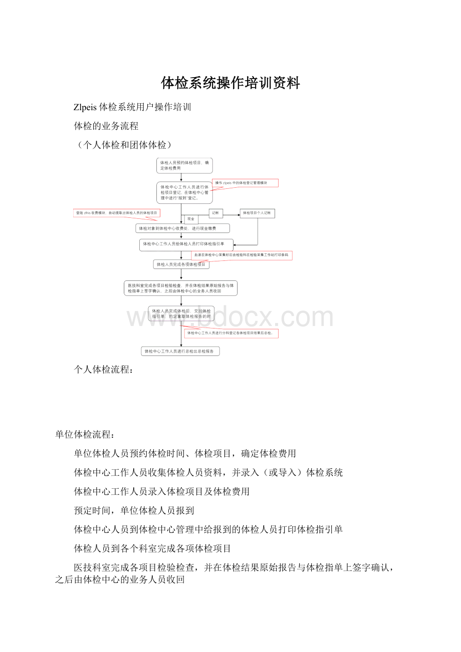 体检系统操作培训资料Word文件下载.docx