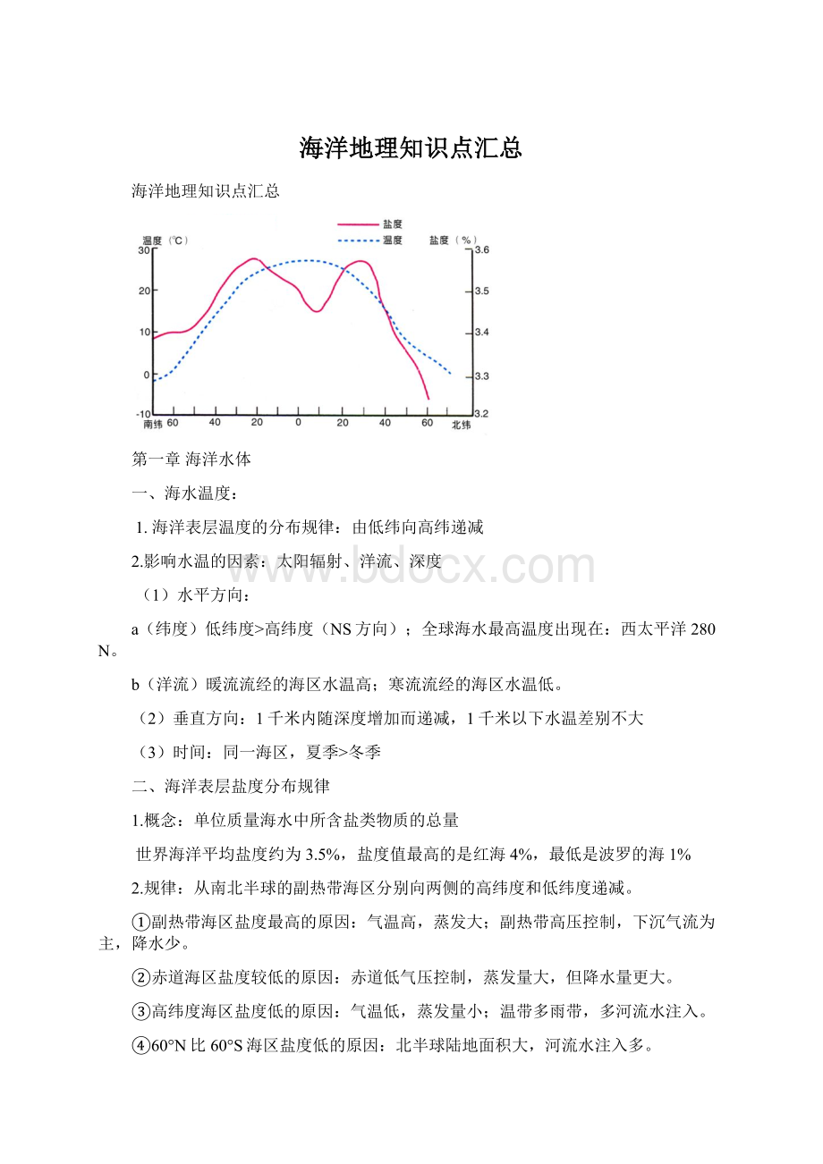 海洋地理知识点汇总.docx