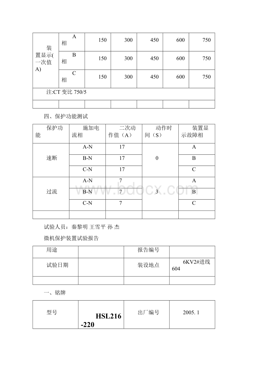 微机保护装置试验报告.docx_第2页