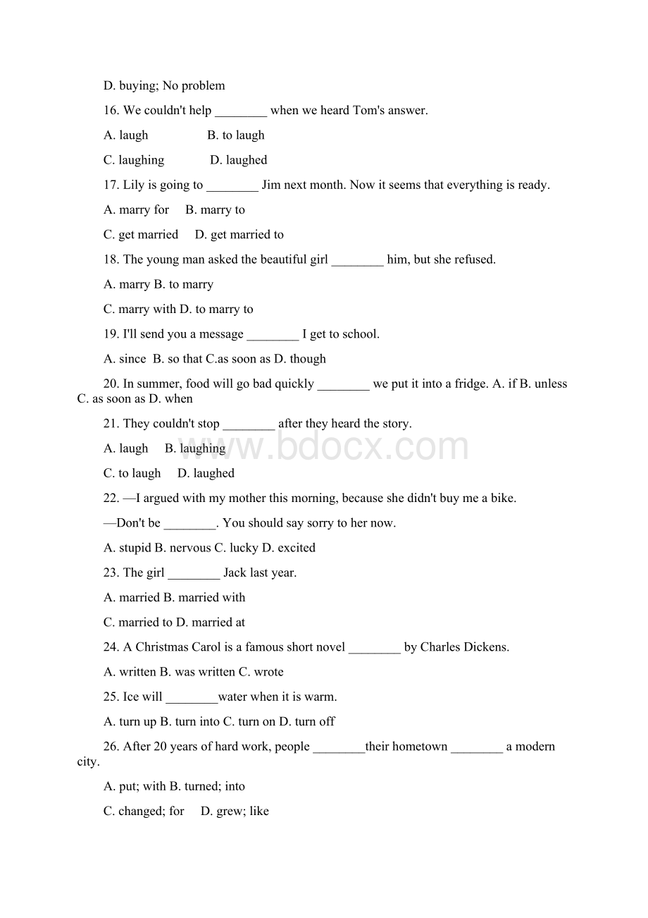 人教版八年级英语下册Unit6单项选择专项练习汇总104题附答案解析.docx_第3页