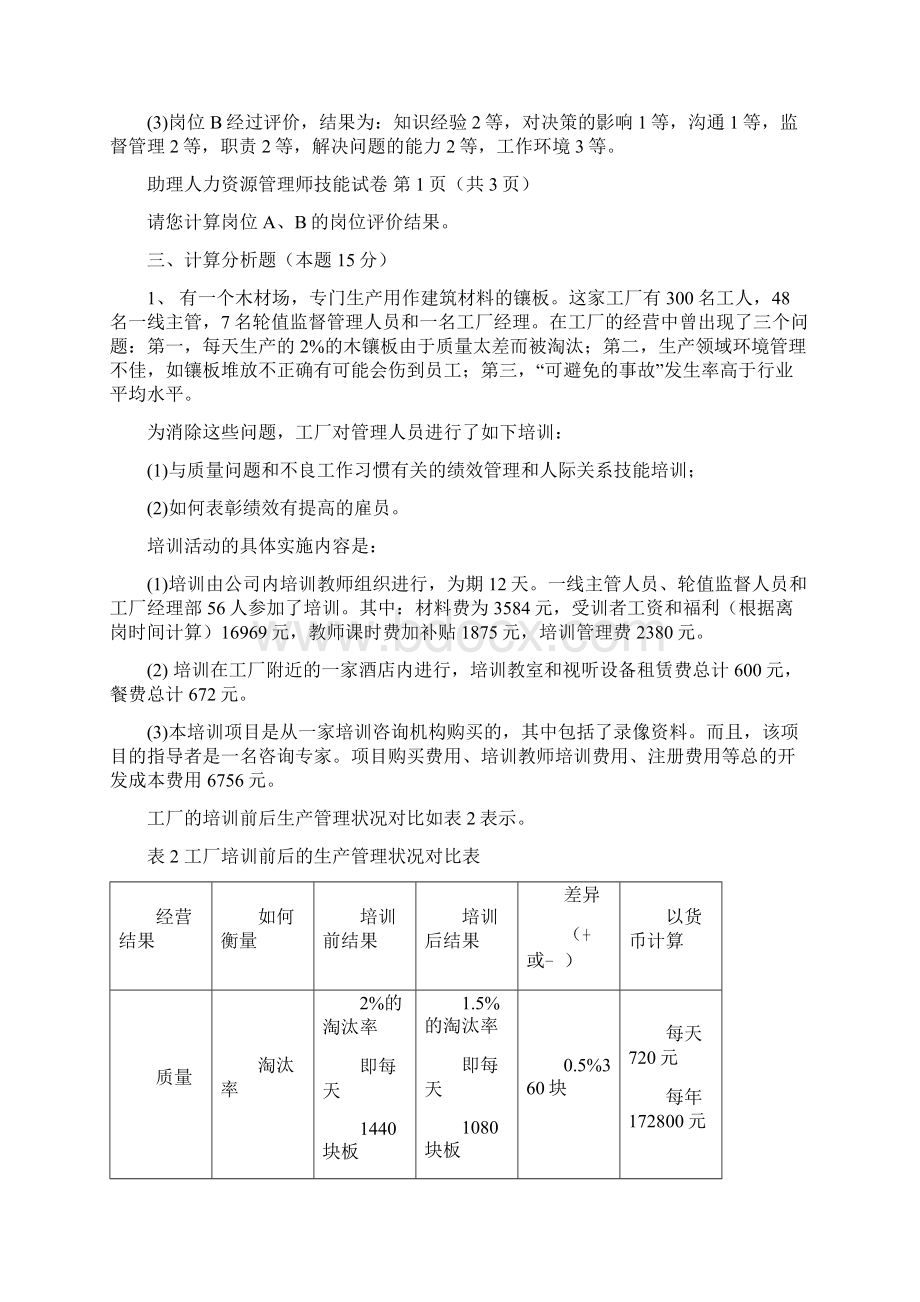 助理人力资源管理管理师练习题Word下载.docx_第3页