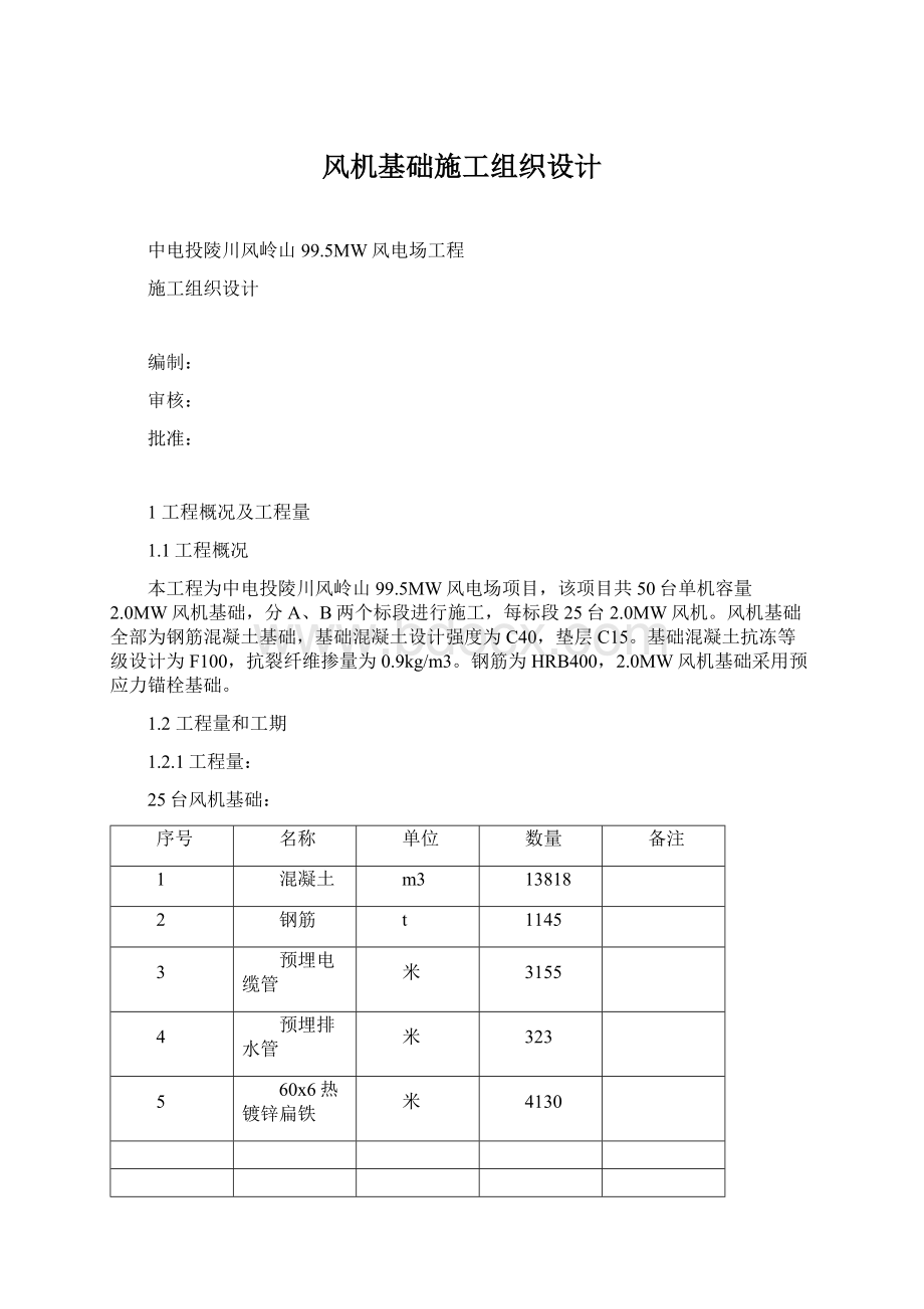 风机基础施工组织设计.docx_第1页