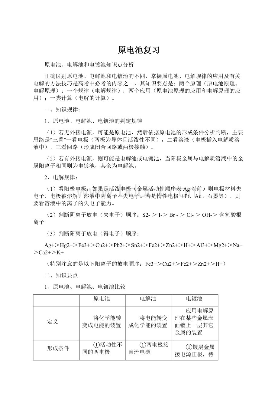 原电池复习Word格式文档下载.docx