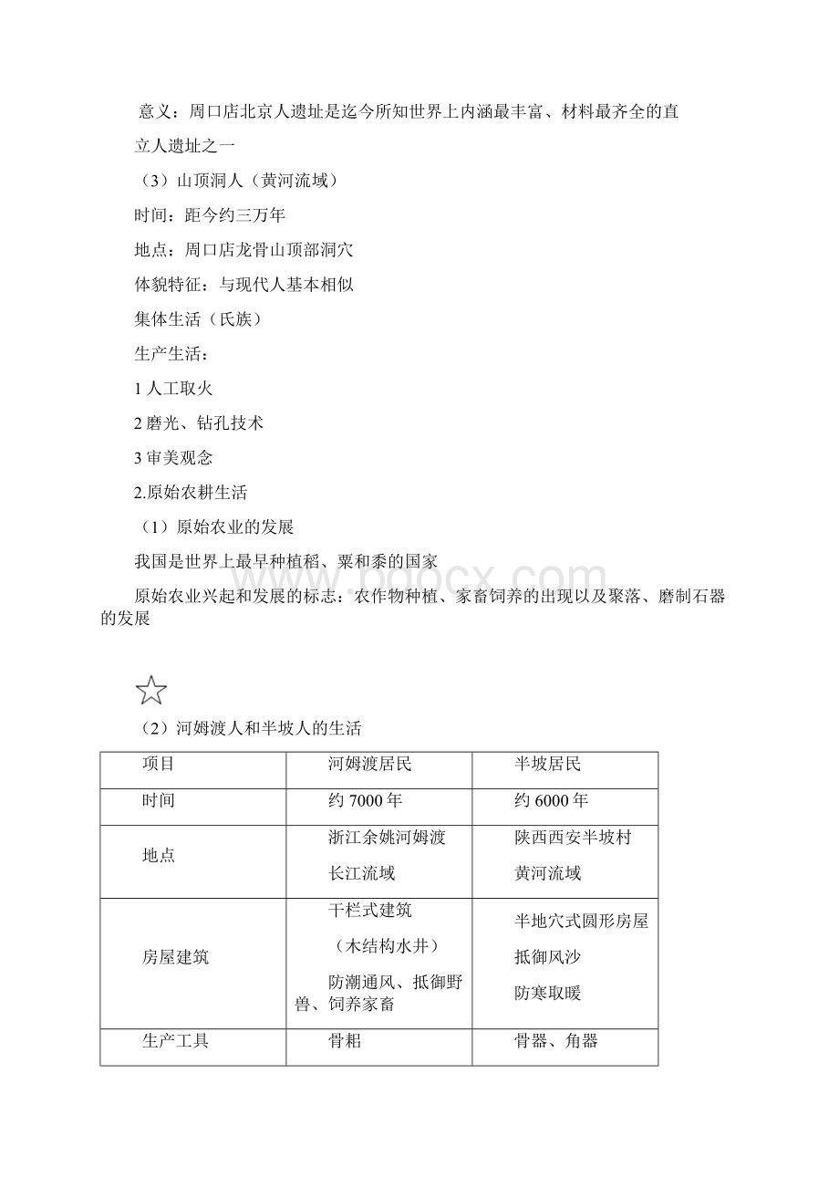 人教版七年级上册历史期末复习知识点总结整理Word文档下载推荐.docx_第2页