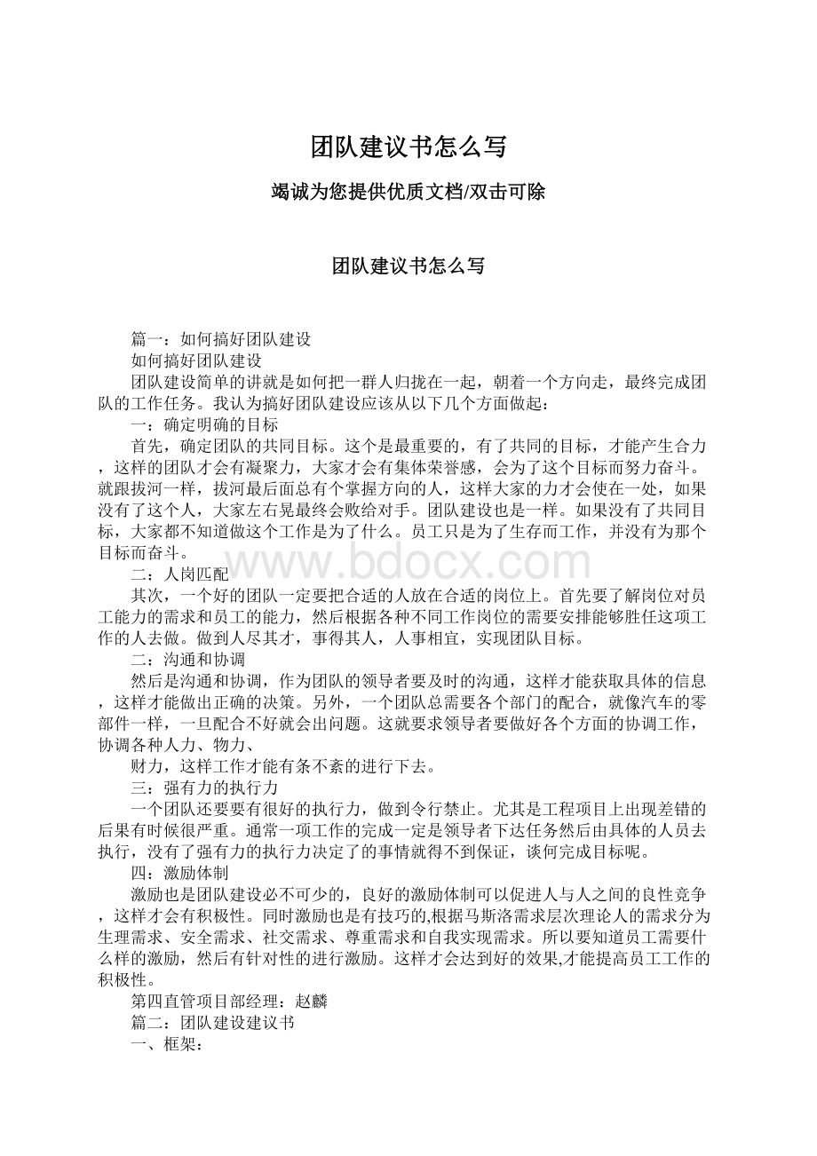 团队建议书怎么写Word文件下载.docx