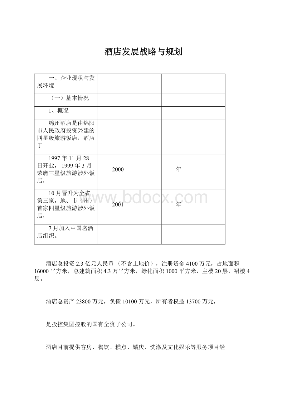 酒店发展战略与规划.docx_第1页