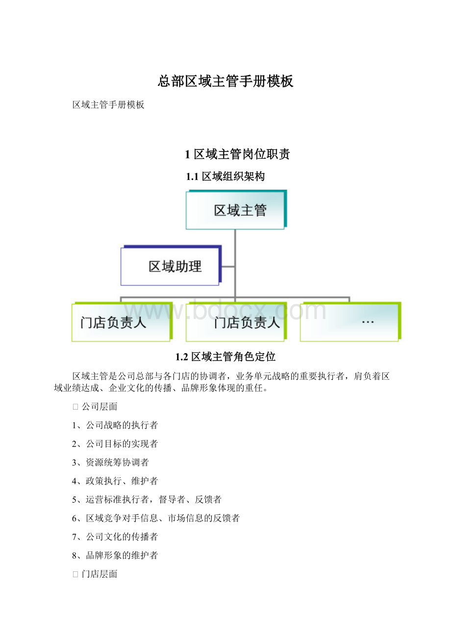 总部区域主管手册模板.docx_第1页