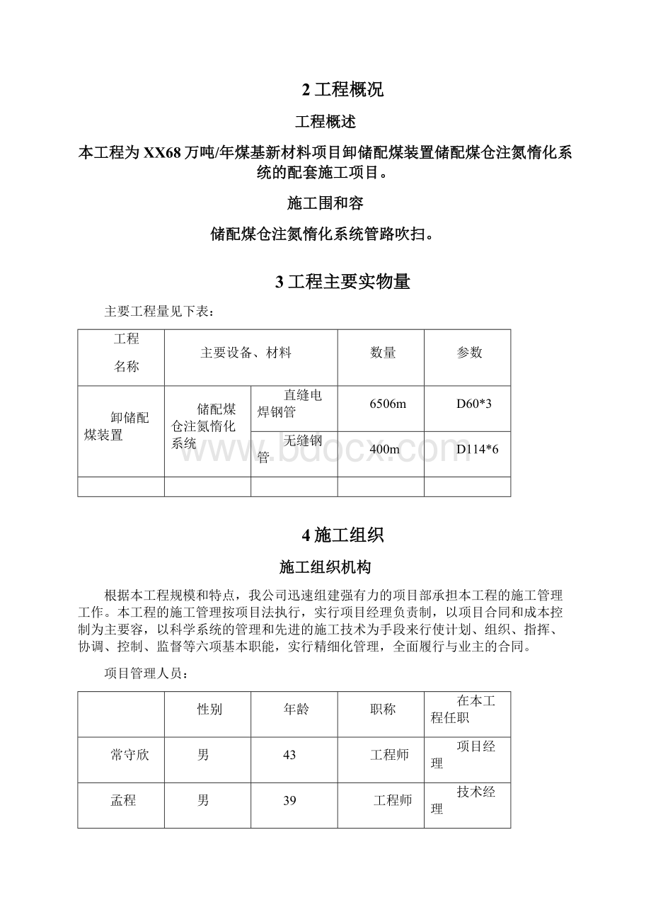 储配煤仓注氮惰化系统管道吹扫施工专项技术方案设计.docx_第3页