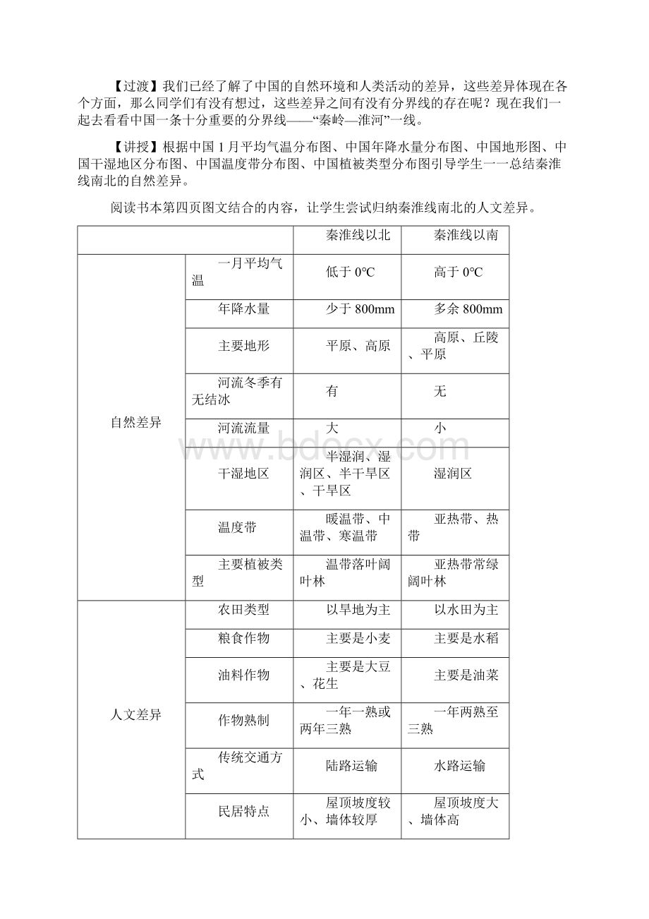 人教八下 地理 第五章 中国的地理差异教案设计Word文档下载推荐.docx_第3页